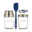 KILNER sourdough starter kit with clear 500ml jar, includes ingredients and tools for making homemade sourdough bread.