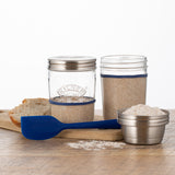 KILNER sourdough starter set with clear 500 ml jar and lid, ideal for fermenting and storing homemade sourdough bread.