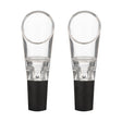 VINERS clear wine aerator pouring wine into a glass, enhancing flavor and aroma with sleek design.