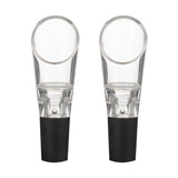 VINERS clear wine aerator pouring wine into a glass, enhancing flavor and aroma with sleek design.