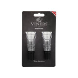 VINERS clear wine aerator pourer with a sleek design for enhanced wine flavor and smooth pouring.