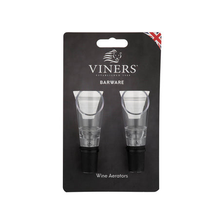 VINERS clear wine aerator pourer with a sleek design for enhanced wine flavor and smooth pouring.