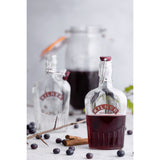 Clear 300ml KILNER gin bottle with a classic glass design, perfect for storing homemade gin or spirits.