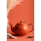 P & K Price & Kensington Teekanne teapot with orange design, ceramic vessel featuring a curved spout and handle.