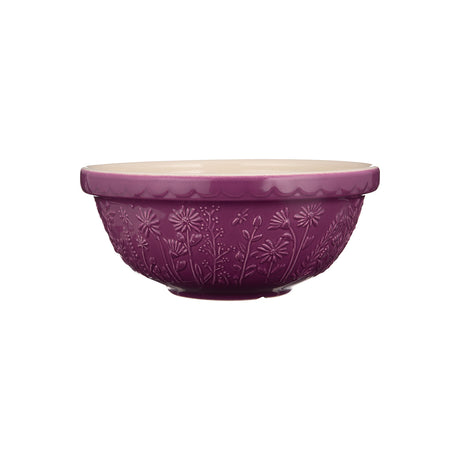 Transparent Mason Cash mixing bowl from the In the Meadow collection, showcasing a delicate floral pattern and spacious interior.
