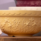 MASON CASH In The Meadow transparent mixing bowl with floral pattern, ceramic kitchenware for baking and cooking.