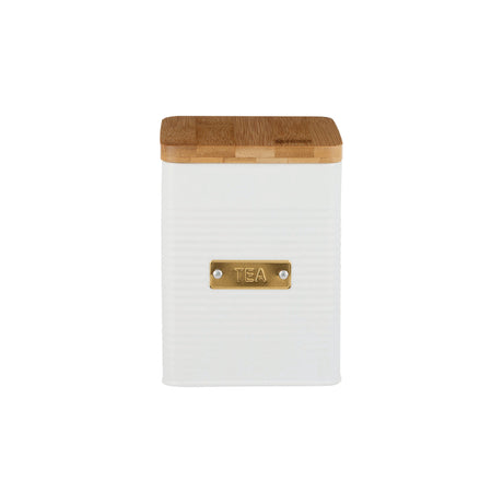 White TYPHOON Vorratsbehälter (storage container) with a clear lid, designed for kitchen organization and food storage.