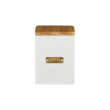 White TYPHOON Vorratsbehälter storage container from the LIVING collection, with a clear lid and sleek design.