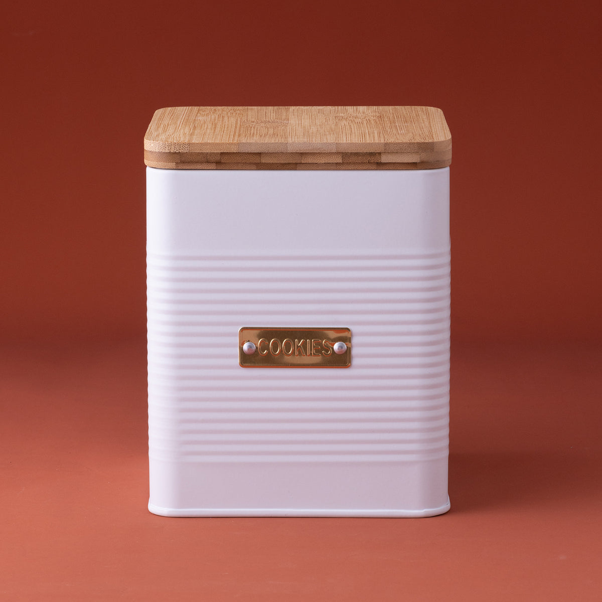 TYPHOON white storage container from the LIVING series, rectangular with a lid, made of durable plastic for kitchen organization