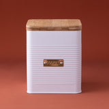 TYPHOON white storage container from the LIVING series, rectangular with a lid, made of durable plastic for kitchen organization