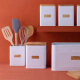 White TYPHOON Vorratsbehälter storage container with clear lid for kitchen organization and food storage.