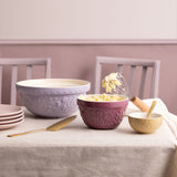 Mason Cash In The Meadow transparent mixing bowl with floral pattern, ideal for baking and kitchen preparation.