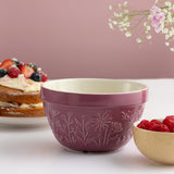 Mason Cash In The Meadow transparent mixing bowl with floral pattern, durable ceramic kitchenware for baking and prep.