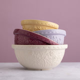 Mason Cash In The Meadow transparent mixing bowl with floral design, ideal for baking and kitchen prep.