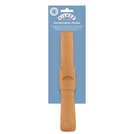 KILNER fermentier-stößel, wooden, 24.5 cm long, used for pressing and crushing in fermentation processes.