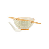 TYPHOON Asia ceramic rice and soup bowls 2-piece set with blue design, ideal for serving Asian dishes and soups.