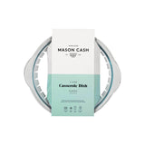 Rectangular baking dish from Mason Cash Classic collection, clear glass casserole dish for oven baking and roasting.