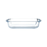 Rectangular MASON CASH Classic glass baking dish for oven use, clear with a sturdy ceramic construction.
