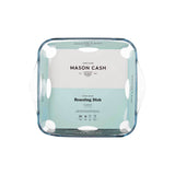 Rectangular MASON CASH Classic glass baking dish for casseroles and roasting, clear and durable for oven use.