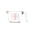 Clear Mason Cash classic measuring jug with measurement markings and handle, made of transparent plastic for precise liquid measurement.