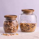 KILNER universal storage jar with clear glass and metal lid for preserving and storing dry goods or pantry items.