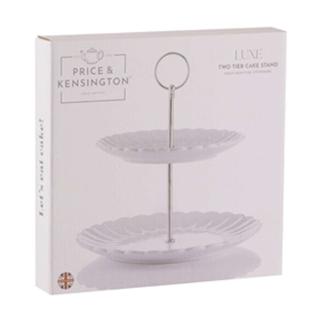 P & K Luxe white Keks-Etagére with multiple tiers, elegant display stand for cookies and treats, stylish kitchen decor.