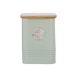 TYPHOON SQUIRCLE mint storage container with lid, durable plastic food storage jar for pantry organization.