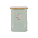 TYPHOON SQUIRCLE mint storage container with lid, durable plastic food storage jar for pantry organization.