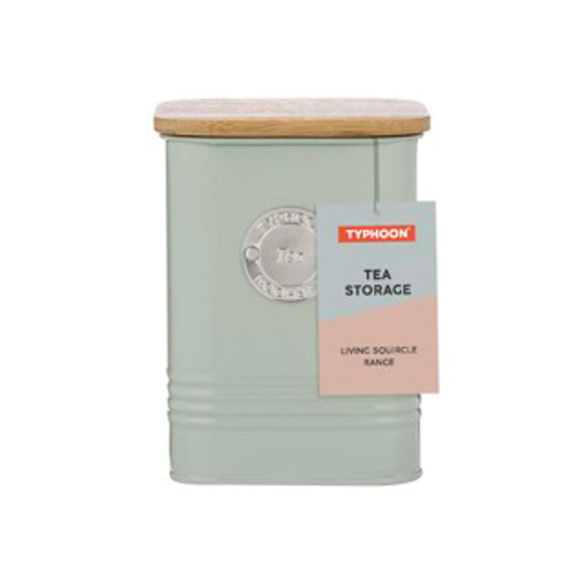 TYPHOON SQUIRCLE mint storage container with a clear lid and colorful design, ideal for kitchen pantry organization.