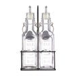 Clear Kilner oil and vinegar bottle with a glass body, designed for storing and pouring oils or vinegars.