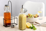 Clear KILNER oil and vinegar bottles with glass stoppers, ideal for stylish kitchen storage and condiment serving.