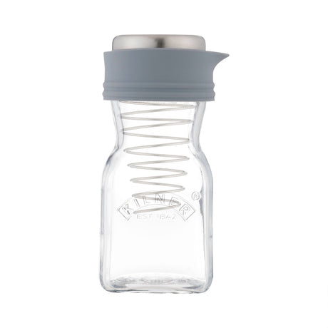 KILNER 500ml clear dressing shaker with lid and measurements for easy mixing and pouring salad dressings and sauces.