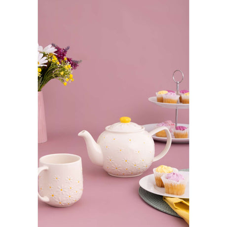 PRICE & KENSINGTON | Teekanne, DAISY, weiß, 6 Tasse