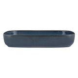Mason Cash Rustic Charm blue baking dish, rectangular ceramic Auflaufform with a rustic design and glazed finish.