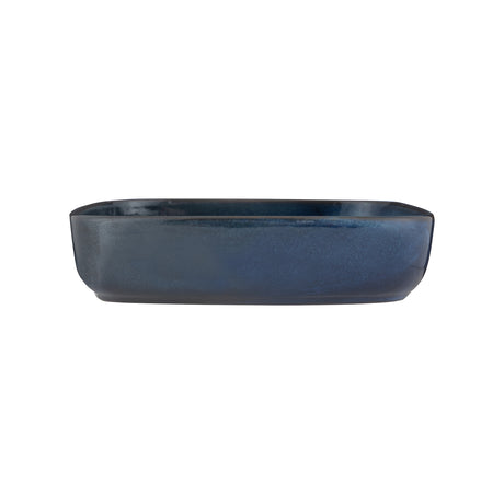 Blue Mason Cash rustic charm casserole dish in a traditional ceramic baking dish with a textured exterior.