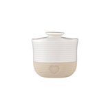 Mason Cash rustic charm beige storage jar with a lid, ideal for pantry organization and kitchen storage.