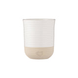 MASON CASH rustic charm beige utensil holder with a textured finish, ideal for organizing kitchen utensils.