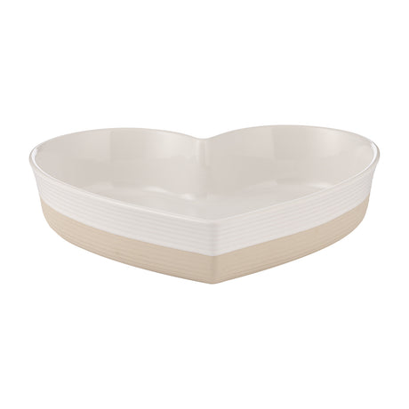 Mason Cash Rustic Charm beige ceramic baking dish, ovenproof Auflaufform with rustic design for baking and serving.
