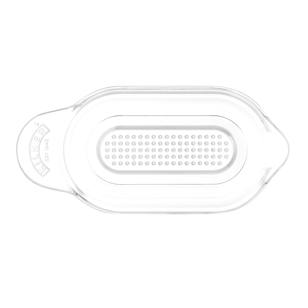 KILNER kitchen grater with glass container, 20 cm, stainless steel blades for grating cheese, vegetables, and spices.