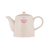 Mason Cash In The Meadow white teapot with two cups, ceramic teekanne featuring floral design and elegant handle.
