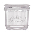 KILNER glass butterfässchen, 200 ml, a clear, round butter storage container with a lid for keeping butter fresh.