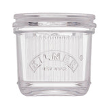 KILNER glass butterfässchen, 200 ml, a clear, round butter storage container with a lid for keeping butter fresh.