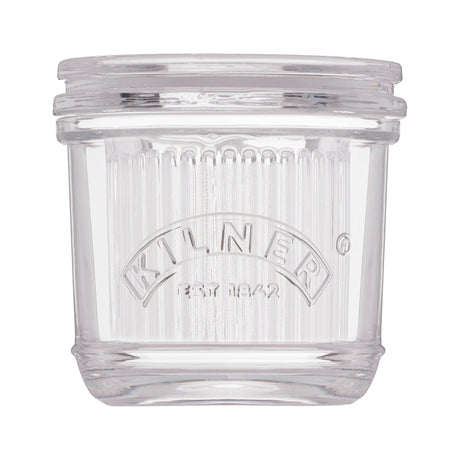 KILNER glass butterfässchen, 200 ml, a clear, round butter storage container with a lid for keeping butter fresh.