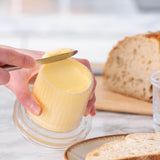 KILNER glass butterfässchen 200 ml butterdose with lid, clear glass container for storing butter and spreads.