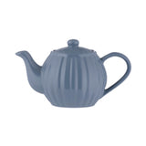 P & K Teekanne by PRICE & KENSINGTON in taubenblau with two matching teacups, ceramic set with floral design.