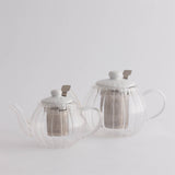 Clear P & K PRICE & KENSINGTON LUXE teekanne with elegant design and glass body for brewing and serving tea.