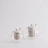 Clear P & K Kensington Luxe teapot with a sleek design, perfect for brewing and serving tea.