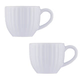 P & K PRICE & KENSINGTON TASSEN Luxe white 85 ml ceramic cup with sleek design and smooth finish.