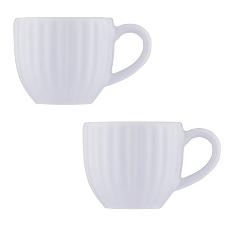 P & K PRICE & KENSINGTON TASSEN Luxe white 85 ml ceramic cup with sleek design and smooth finish.