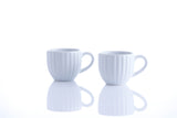 P & K Price & Kensington Tassen Luxe white 85 ml ceramic cup with handle, detailed close-up image.
